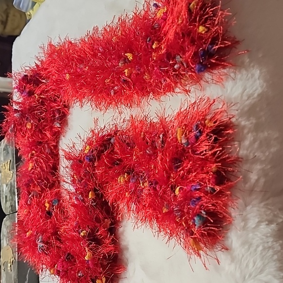 RED SHAGGY WOMEN'S SCARF Accessories - CHRISTMAS  WOMEN'S SCARF.